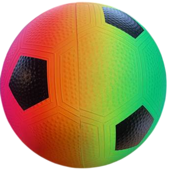 Rainbow plast fodbold 13 cm